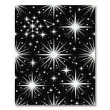 Starry Cosmos Black White Area Rug