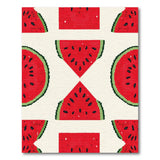Watermelon Wedge Fruit Pattern Area Rug