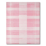 Pink White Plaid Distressed Vintage Area Rug
