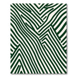 ODIKA Modern Abstract Geometric Dark Green Washable Area Rug - Low Pile, Non-Slip, Pet & Kid Friendly