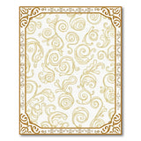 Ornate Gold Scrollwork Area Rug