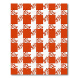 Bold Red Checkered Geometric Area Rug
