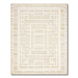 Beige and Neutral Cream Geometric Trellis Area Rug