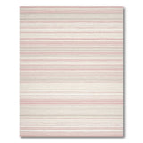 Blush Pink Grey Striped Area Rug