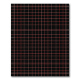 Black Area Rug with Bold Red Grid Pattern