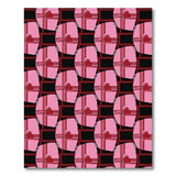 Bold Pink Red Geometric Pattern Area Rug