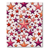Vibrant Multi-Color Stars Geometric Area Rug
