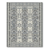 Black White Geometric Tribal No. 4 Area Rug