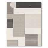Modern Geometric Beige Grey Area Rug