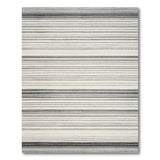 Black and White Geometric Modern Modern Black White Horizontal Stripe Area Rug