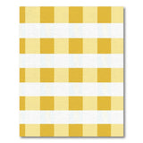 Yellow Gingham Check Area Rug
