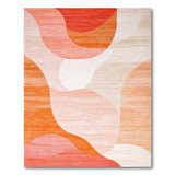 Orange Abstract Wavy Orange Area Rug