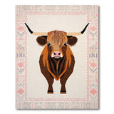 Shaggy Highland Cow Brown Area Rug