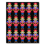 Festive Nutcracker Soldiers Pattern Rug