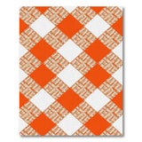 Vibrant Orange Diamond Check Area Rug