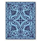 Blue and Teal Elegant Navy Blue Persian Motif Area Rug