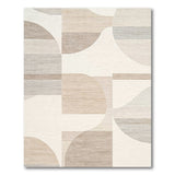Geometric Modern Abstract Beige Geometric Area Rug