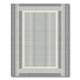 Modern Grey Framed Woven Area Rug