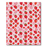 Playful Strawberry Watermelon Pink Area Rug