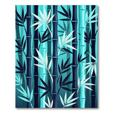 Teal Bamboo Stalks Area Rug