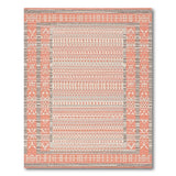 Terracotta Gray Geometric Heritage Tribal Rug