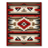 Red Southwestern Geometric Tribal Area Rug