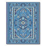Intricate Blue Persian Medallion Area Rug