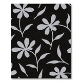 Grey Daisy Silhouette Floral Area Rug