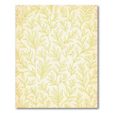 Delicate Yellow Leaf Outline Area Rug