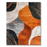 Abstract Orange Flow Area Rug