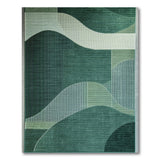 Lush Green Wavy Geometric Area Rug