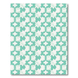 Teal Geometric Interlock Pattern Area Rug
