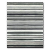 Black White Striped Geometric No. 3 Area Rug