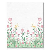 Pink Whimsical Pink Floral Butterfly Area Rug