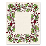Ornate Green Floral Border Area Rug
