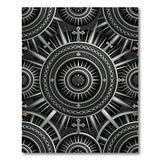 Radiant Cross Mandala Geometric Rug