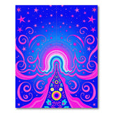 Starry Cosmic Goddess Boho Area Rug