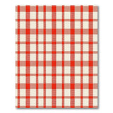 Red Rustic Farmhouse Classic Red Gingham Check Area Rug