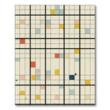 Vibrant Color Block Grid Area Rug