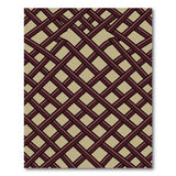 Maroon Lattice Crisscross Area Rug