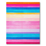Stripe Vibrant Multi-Color Horizontal Stripe Area Rug