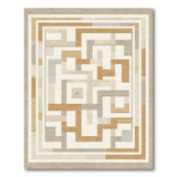 Brown Geometric Labyrinth Area Rug