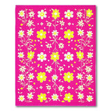 Pink Vibrant Pink Daisy Floral Area Rug