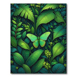Verdant Green Butterfly Foliage Area Rug