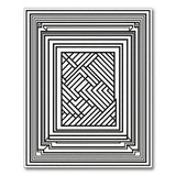 Intricate Framed Lattice Geometric Rug