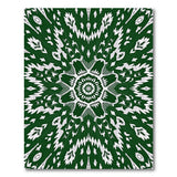 Emerald Green Mandala Geometric Area Rug