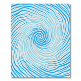 Blue and Teal Abstract Area Hypnotic Blue Swirl Abstract Area Rug