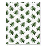 Green Palm Frond Pattern Area Rug
