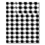Geometric Modern Houndstooth Black White Geometric Area Rug