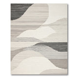 Abstract Area Black and White Abstract Black White Wave Area Rug